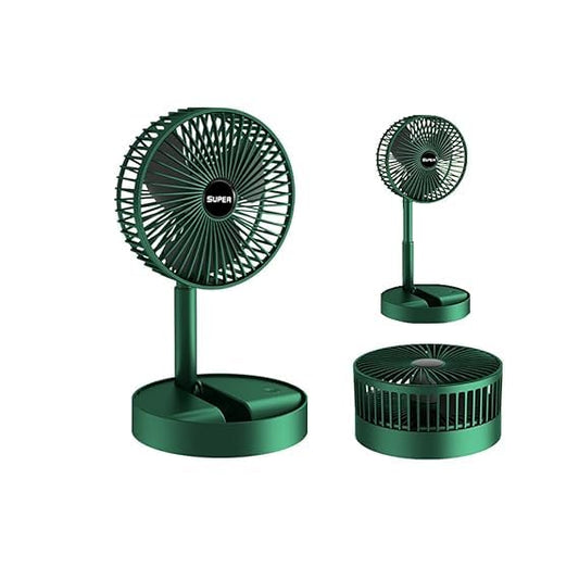 Portable Standing Pedestal Mini Fan | Height Adjustable  | Rechargeable | Foldable | Wireless