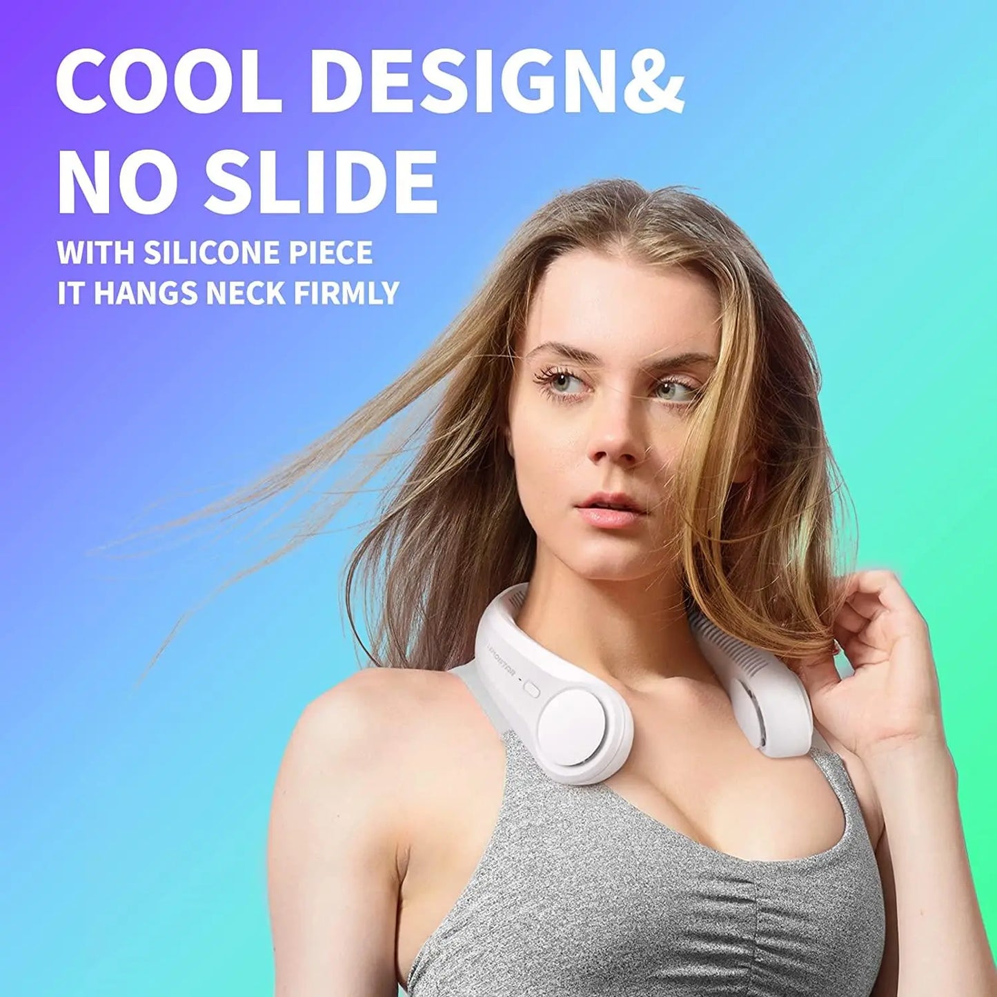 Portable Wearable Neck Fan | USB Rechargeable | 360° Cooling | Quiet Operation| Lightweight