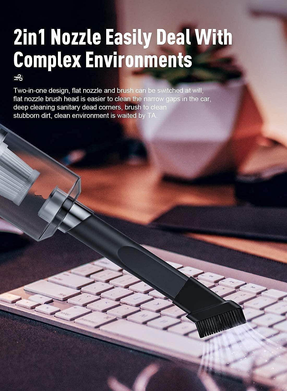 Portable 2 in 1 Wireless Vacuum Cleaner for Home and Car | USB Rechargeable